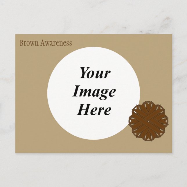 Carte Postale Modèle de ruban à fleurs Brown par Kenneth Yoncich (Devant)