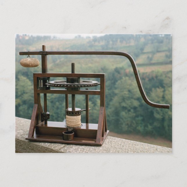 Carte Postale Modèle de travail d'une presse à olive (Devant)