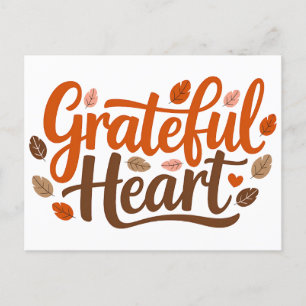 Carte Postale Modèle de typographie cardiaque gracieuse