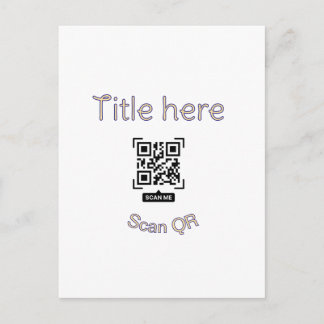 Carte Postale Modèle d'événement commercial avec scan de code Q 