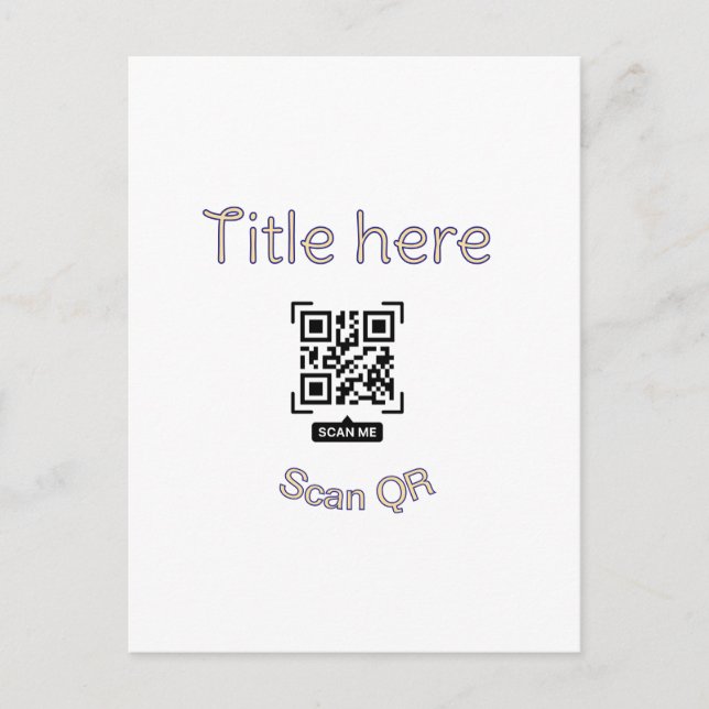 Carte Postale Modèle d'événement commercial avec scan de code Q  (Devant)