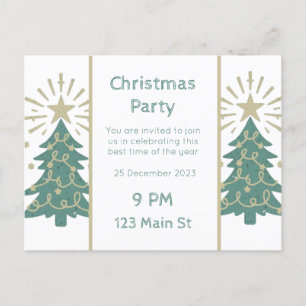 Carte Postale modèle d'invitation de fête de noël personnalisabl