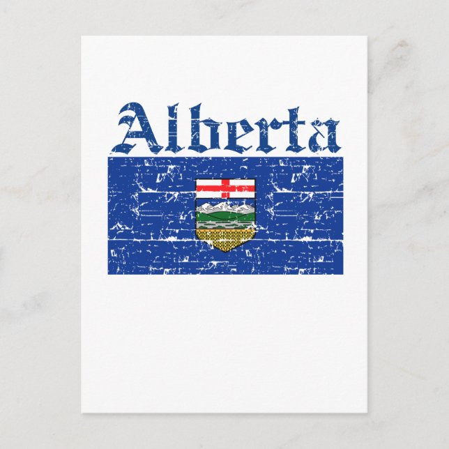 Carte Postale Modèle drapeau de l'Alberta Canada (Devant)