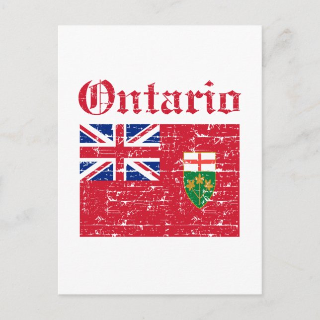 Carte Postale Modèle drapeau de l'Ontario Canada (Devant)