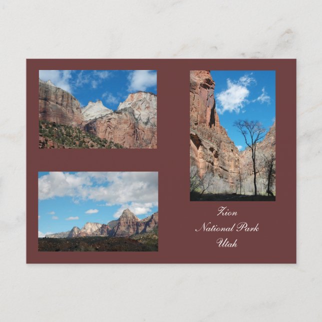 Carte Postale Modèle du parc national de Zion (Devant)