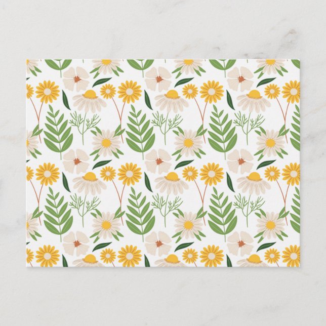 Carte Postale Modèle floral (Devant)