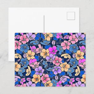 Carte Postale Modèle floral stylistique 46