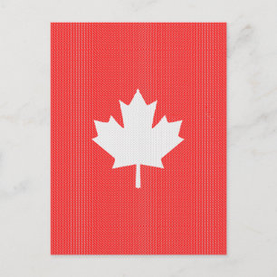 Carte Postale Modèle Knit Maple Leaf Tricot Motif