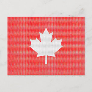 Carte Postale Modèle Knit Maple Leaf Tricot Motif