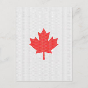 Carte Postale Modèle Knit Maple Leaf Tricot Motif