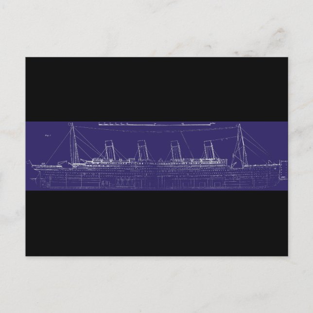 Carte Postale Modèle original de Titanic RMS, amélioré pour la c (Devant)