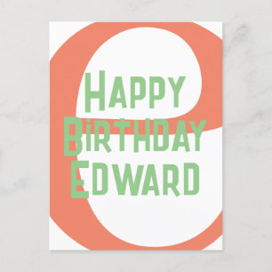Carte Postale modèle personnalisé de joyeux anniversaire avec no