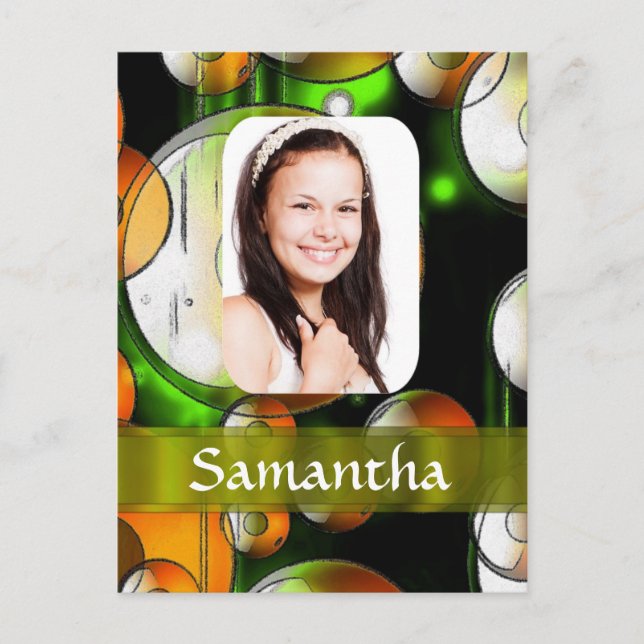 Carte Postale Modèle photo abstrait circulaire (Devant)