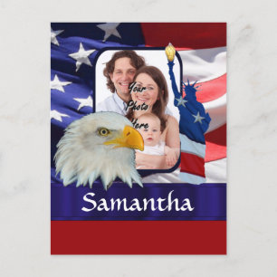 Carte Postale Modèle photo patriotique américain