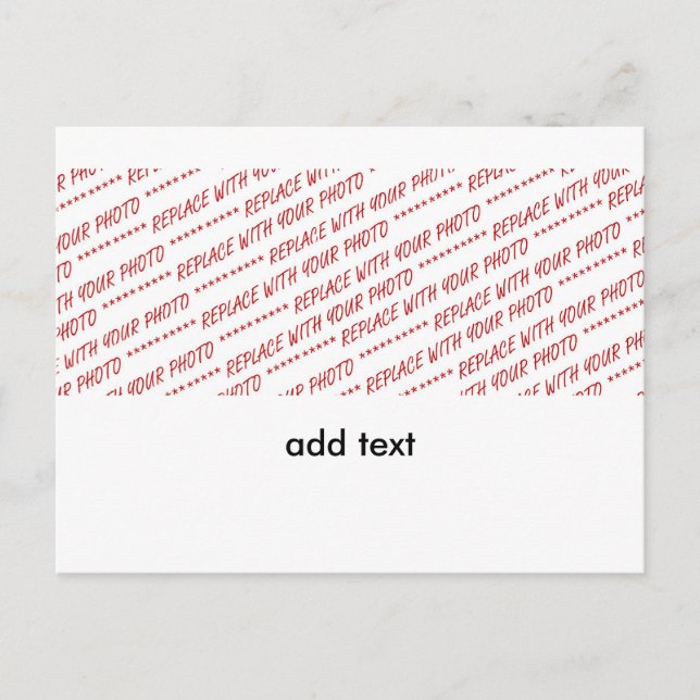 Carte Postale Modèle pour photo panoramique, de groupe ou de cla (Devant)