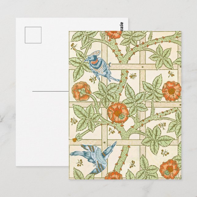 Carte Postale Modèle sans couture de treillis de William Morris  (Devant / Derrière)