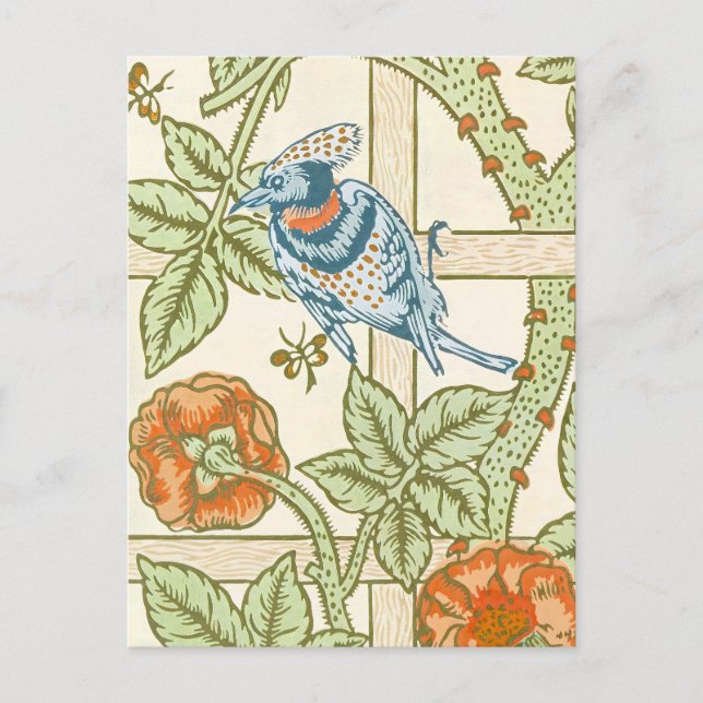 Carte Postale Modèle sans couture de treillis de William Morris  (Devant)