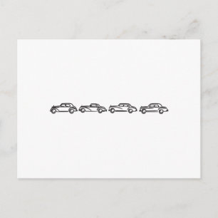Carte Postale Modèles Mercedes vintages