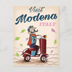 Carte Postale Modena Italie poster de voyage Scooter