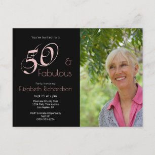 Carte Postale Modern 50 fabulous 50th birthday Photo