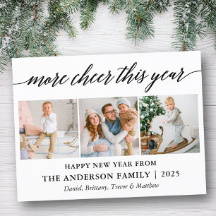 Carte Postale Modern Calligraphy More Cheer This Year 3 Photo