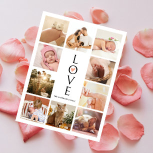 Carte Postale Modern Chic Photo Collage Love Baby shower Merci U