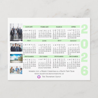 Carte Postale Modern Corporate Company Logo Photo 2026 Calendar
