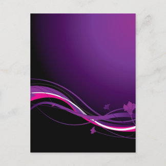 Carte Postale Modern floral purple