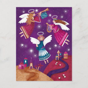 Carte Postale Modern religious Chritmas, three angels