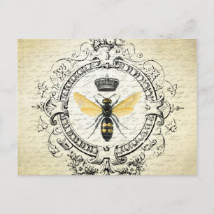 Carte Postale modern vintenfrenqueen bee