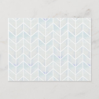 Carte Postale Modern watercolor pastel mint chevron pattern