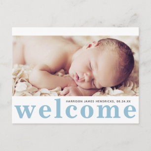 Carte postale moderne Baby Boy Faire-part de naiss