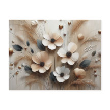 Moderne Beige-rose 2 Fleurs