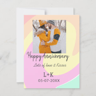 Carte Postale Moderne boho joyeux anniversaire ajouter nom date