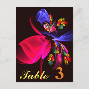 Carte Postale Moderne coloré Floral Abstrait Art Motif #06