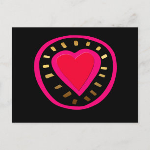 Carte postale moderne de la Saint-Valentin Coeur r