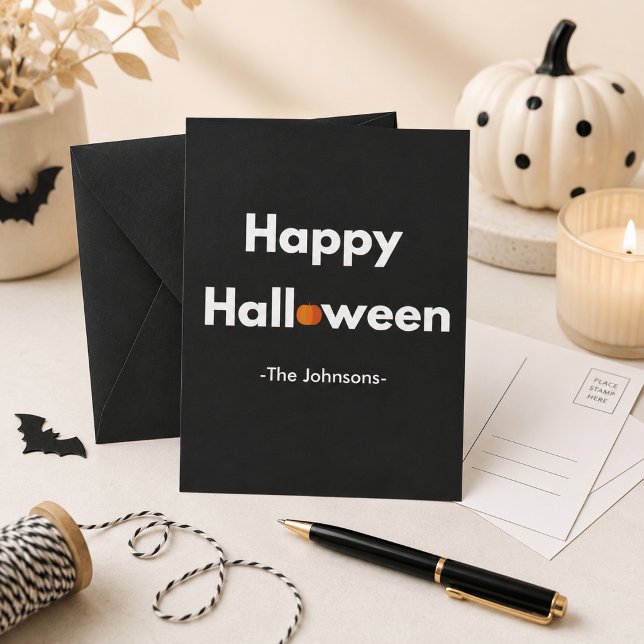 Carte postale moderne d'Halloween – Personnalisée (Créateur téléchargé)