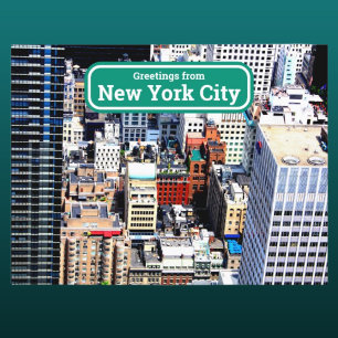Carte postale moderne et colorée de New York