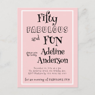 Carte Postale Moderne Fête d'anniversaire 50 ans et Fabuleuse Ro