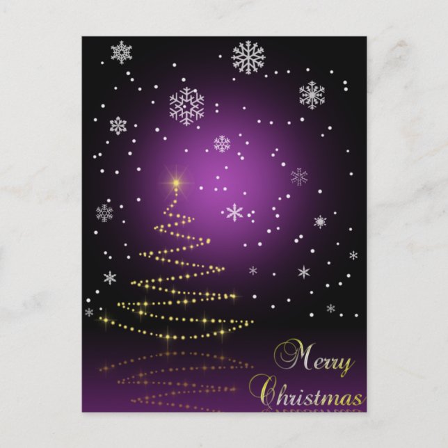 Carte postale moderne Gleamy Christmas Tree Holida (Devant)
