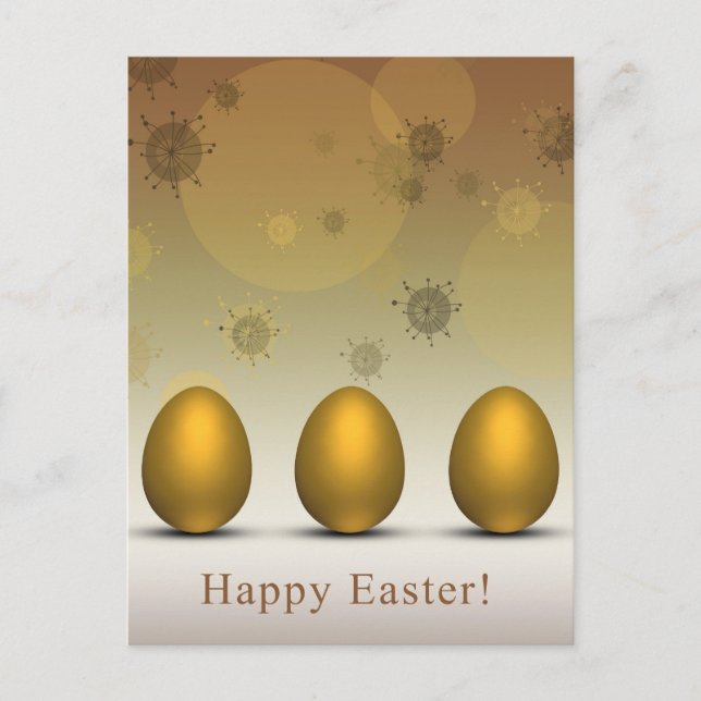 Carte postale moderne Golden Easter OEufs Holiday (Devant)