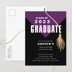 Carte postale moderne Gras Purple Grad Casquette G