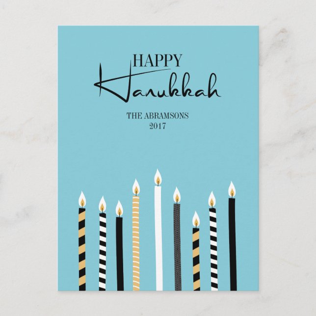 Carte postale moderne Happy Hanoukka Candles Holid (Devant)