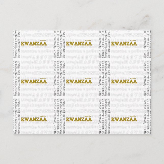 Carte Postale Moderne Happy Kwanzaa (Devant)