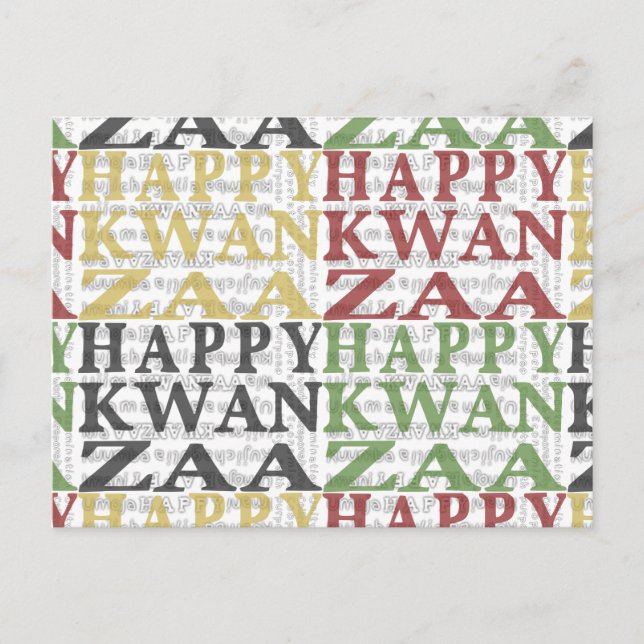 Carte Postale Moderne Happy Kwanzaa (Devant)