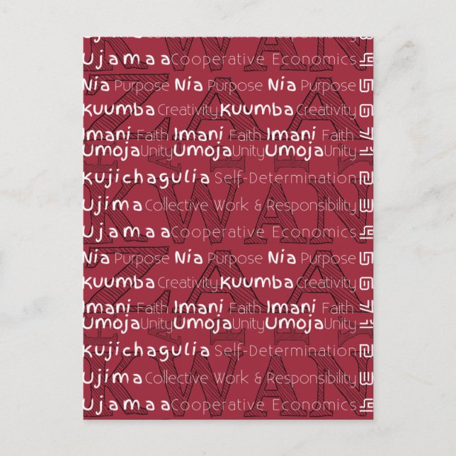 Carte Postale Moderne Happy Kwanzaa (Devant)