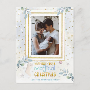 Carte Postale Moderne Magique Noël Pastel Couleurs Nom de la pho