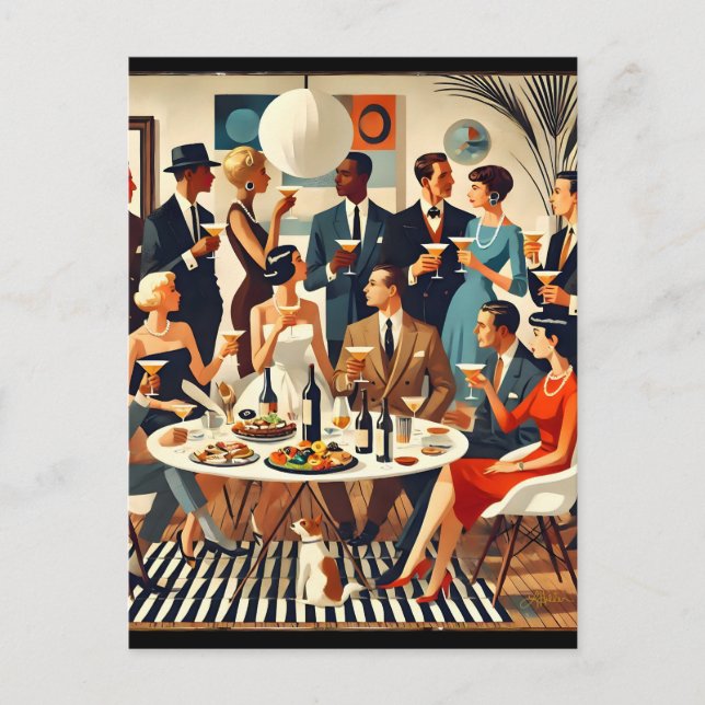 Carte Postale Moderne Milieu de Siècle Les Intellectuels Martini (Devant)