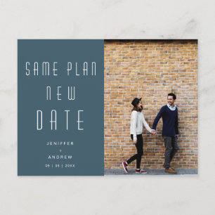 Carte Postale Moderne minimaliste Photo nouvelle date mariage