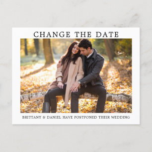 Carte Postale Moderne Minimaliste Simple Changement De Date Phot